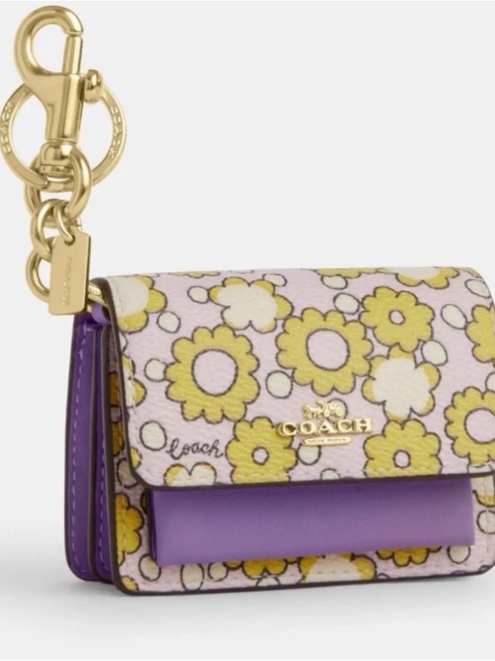 Coach Mini Klare Bag Charm in Lilac Multi